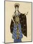 A Costume Design for 'Salome': Herodiade, (Pencil and Gouache, Heightened with Gold)-Leon Bakst-Mounted Giclee Print