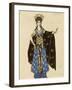 A Costume Design for 'Salome': Herodiade, (Pencil and Gouache, Heightened with Gold)-Leon Bakst-Framed Giclee Print