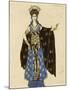 A Costume Design for 'Salome': Herodiade, (Pencil and Gouache, Heightened with Gold)-Leon Bakst-Mounted Giclee Print