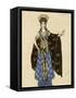 A Costume Design for 'Salome': Herodiade, (Pencil and Gouache, Heightened with Gold)-Leon Bakst-Framed Stretched Canvas