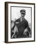 A Cotswolds Farmer Holds Two New-Born Lambs-Henry Grant-Framed Photographic Print