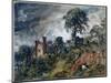 A Cottage among Trees, with a Sandbank (Oil on Canvas, 1836)-John Constable-Mounted Giclee Print