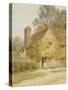 A Cottage at Denham, Buckinghamshire-Helen Allingham-Stretched Canvas