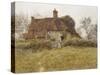 A Cottage at Pinner, Middlesex-Helen Allingham-Stretched Canvas