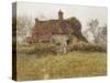 A Cottage at Pinner, Middlesex-Helen Allingham-Stretched Canvas