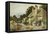 A Cottage at Selworthy, near Minehead-Arthur Claude Strachan-Framed Stretched Canvas