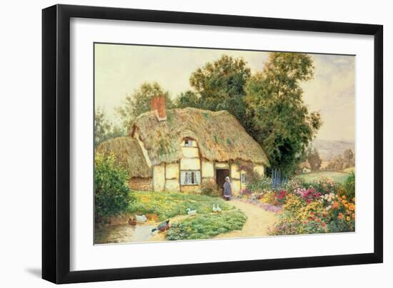 A Cottage by a Duck Pond-Arthur Claude Strachan-Framed Giclee Print