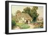 A Cottage by a Duck Pond-Arthur Claude Strachan-Framed Giclee Print