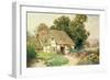 A Cottage by a Duck Pond-Arthur Claude Strachan-Framed Giclee Print