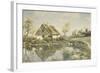 A Cottage by a Pond-Peder Mork Monsted-Framed Giclee Print