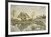 A Cottage by a Pond-Peder Mork Monsted-Framed Giclee Print