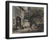 A Cottage in North Wales, with Figures-Samuel Austin-Framed Giclee Print