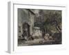 A Cottage in North Wales, with Figures-Samuel Austin-Framed Giclee Print