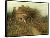 A Cottage Near Brook, Witley, Surrey-Helen Allingham-Framed Stretched Canvas