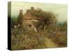 A Cottage Near Brook, Witley, Surrey-Helen Allingham-Stretched Canvas