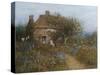 A Cottage Near Brook, Witley, Surrey-Helen Allingham-Stretched Canvas