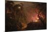 A Cottage on Fire at Night, c.1785-93-Joseph Wright Of Derby-Mounted Giclee Print