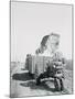 A Cotton Picker Unloading its Contents into a Truck-null-Mounted Photographic Print