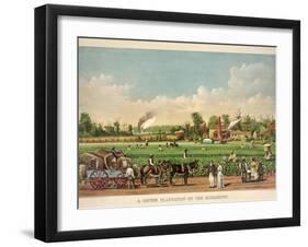 A Cotton Plantation on the Mississippi, Pub. 1884-William Aiken Walker-Framed Giclee Print