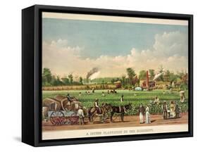 A Cotton Plantation on the Mississippi, Pub. 1884-William Aiken Walker-Framed Stretched Canvas