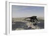 A Cotylorhynchus Along the Shores of a Prehistoric Environment-null-Framed Art Print