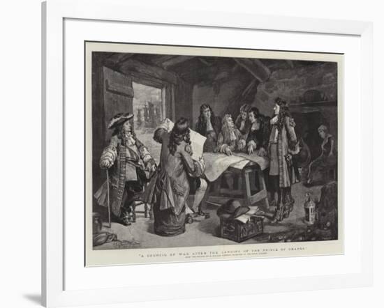 A Council of War after the Landing of the Prince of Orange-Henry Gillard Glindoni-Framed Giclee Print