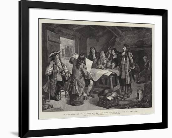 A Council of War after the Landing of the Prince of Orange-Henry Gillard Glindoni-Framed Giclee Print