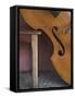 A Counterbass Leaning Against a Wooden Table, Trinidad, Sancti Spiritus Province, West Indies-Eitan Simanor-Framed Stretched Canvas