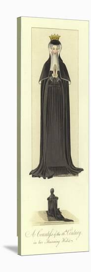 A Countess of the 16th Century in Her Mourning Habit-null-Stretched Canvas