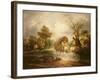 A Country Cart Crossing a Ford, C.1786-Thomas Gainsborough-Framed Giclee Print
