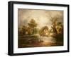 A Country Cart Crossing a Ford, C.1786-Thomas Gainsborough-Framed Giclee Print