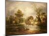 A Country Cart Crossing a Ford, C.1786-Thomas Gainsborough-Mounted Giclee Print