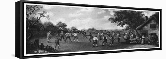 A Country Cricket Match, 19th Century-Henry Dixon-Framed Stretched Canvas