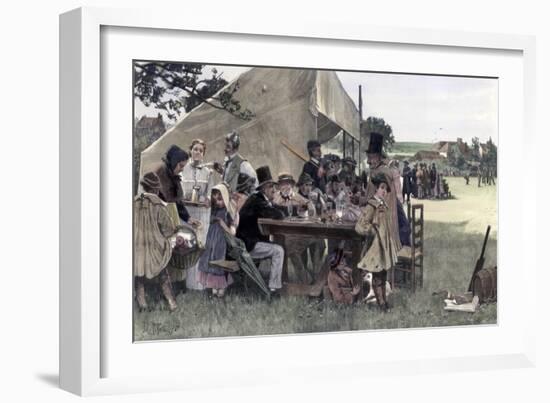 A Country Cricket Match, Sussex, 1878-John Robertson Reid-Framed Giclee Print