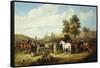 A Country Fair-Charles Waller Shayer-Framed Stretched Canvas