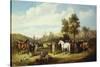 A Country Fair-Charles Waller Shayer-Stretched Canvas