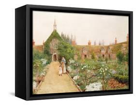 A Country Garden at Bray, Berkshire-Thomas Nicholson Tyndale-Framed Stretched Canvas