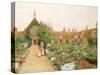 A Country Garden at Bray, Berkshire-Thomas Nicholson Tyndale-Stretched Canvas