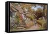 A Country Lane (W/C on Paper)-Arthur Claude Strachan-Framed Stretched Canvas