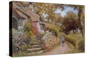 A Country Lane (W/C on Paper)-Arthur Claude Strachan-Stretched Canvas