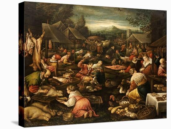 A Country Market-Jacopo Bassano-Stretched Canvas