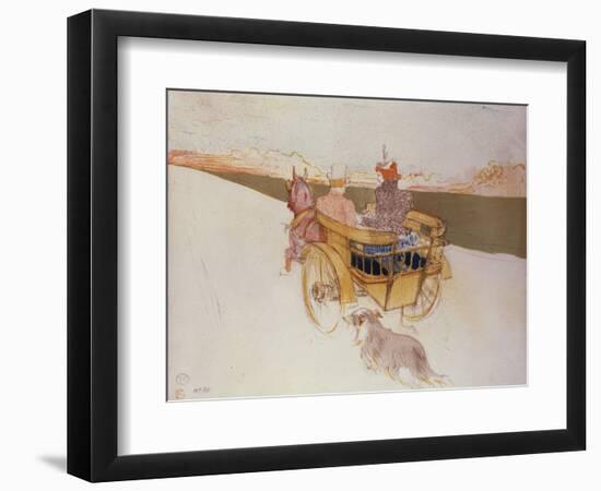 A Country Party or the English Cart; Partie De Campagne Ou La Charrette Anglais-Henri de Toulouse-Lautrec-Framed Giclee Print