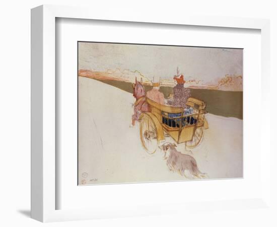 A Country Party or the English Cart; Partie De Campagne Ou La Charrette Anglais-Henri de Toulouse-Lautrec-Framed Giclee Print