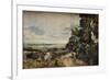 'A Country Road with Trees and Figures (recto); Willy Lott's House (verso)', c1830-John Constable-Framed Giclee Print