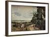 'A Country Road with Trees and Figures (recto); Willy Lott's House (verso)', c1830-John Constable-Framed Giclee Print