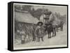 A Country Roadside Scene in Japan-null-Framed Stretched Canvas