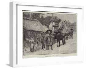 A Country Roadside Scene in Japan-null-Framed Giclee Print