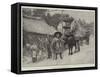 A Country Roadside Scene in Japan-null-Framed Stretched Canvas