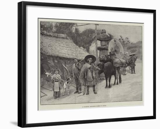 A Country Roadside Scene in Japan-null-Framed Giclee Print