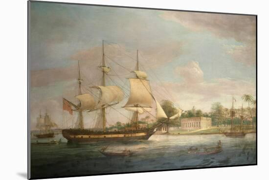 A Country Ship on the Hoogly Near Calcutta-Thomas Whitcombe-Mounted Giclee Print